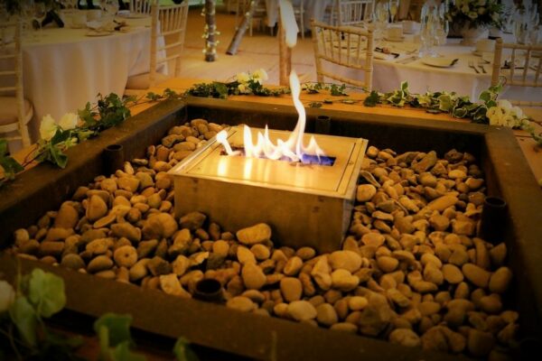 Fire pits for parties and events, furniture hire cumbria, tipi interior styling