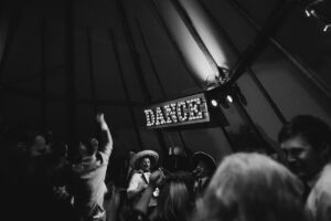 Festival Tents and Tipi Party Hire - Dance Sign