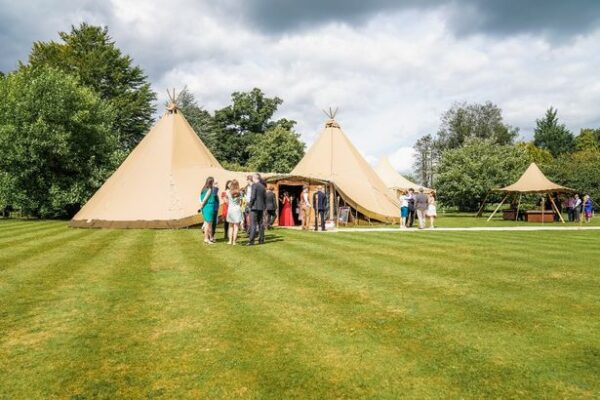Two Tipis and Nimbus Tipi at Low House, Cumbrian Wedding Venue