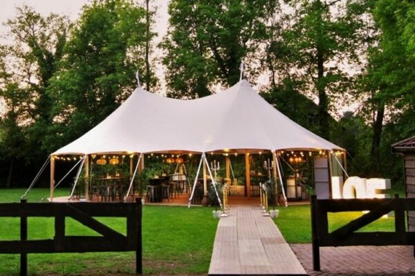 Sailcloth Tent - Canvas and Wooden Poles