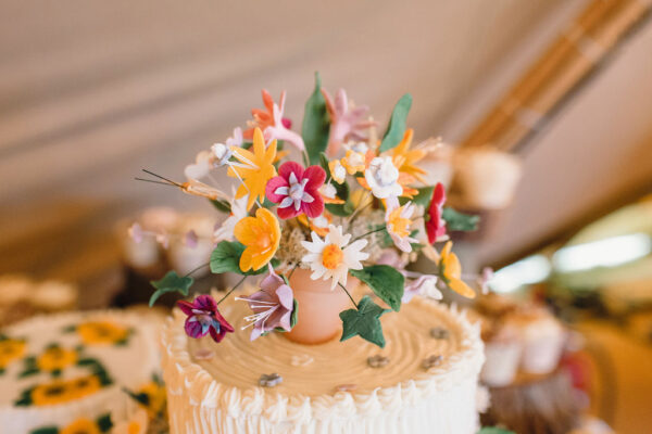 Summer Wedding, Dessert Cake Table, Tipi Wedding Cumbria