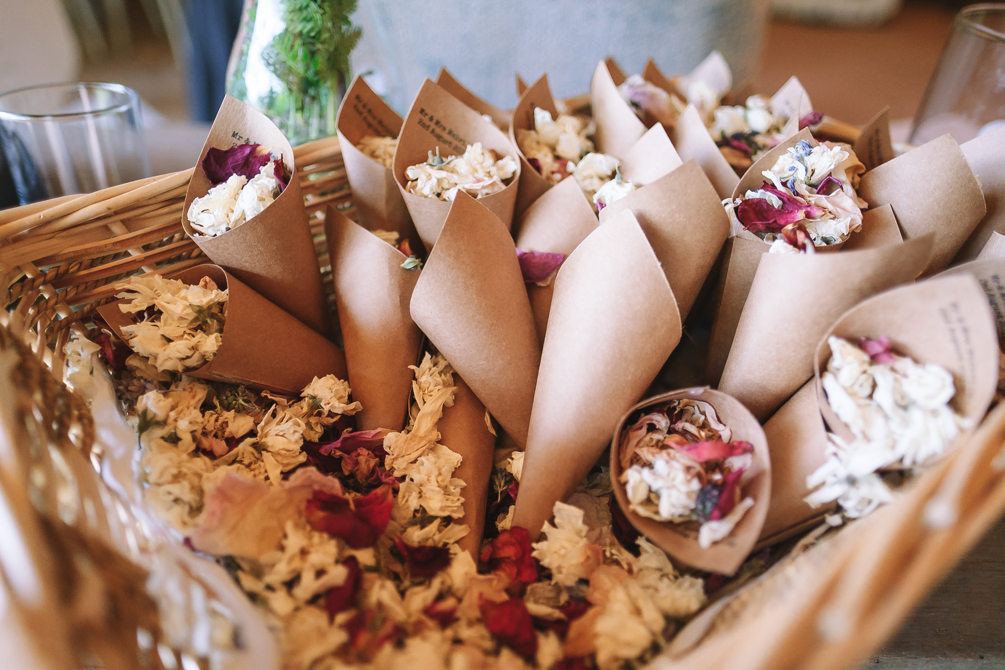 Dried flower petals for natural confetti - wedding ideas - eco friendly wedding