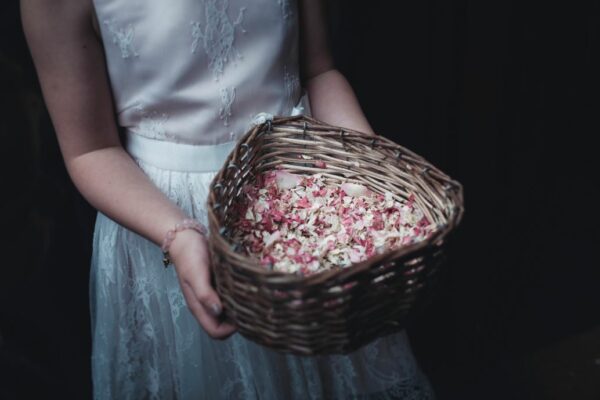 Eco friendly wedding ideas for flower petal confetti throwing