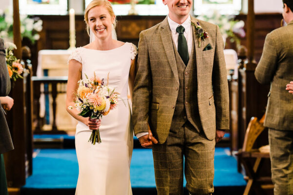 Traditional wedding ceremony - Church wedding - Cumbria wedding Tipi Tent