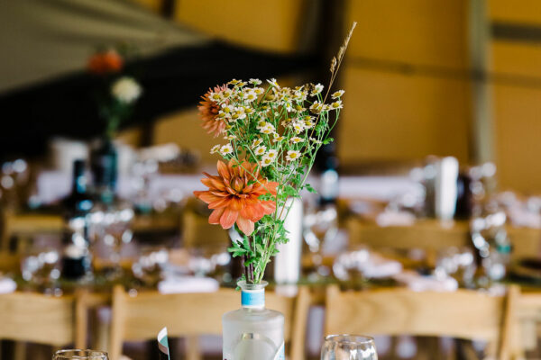 Eco Friendly Wedding Ideas - Gin bottle Flowers - DIY Wedding Decor - Tipi Tent Wedding Decorations