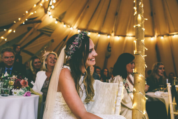 Beautiful Boho Wedding with Twinkly Tipi Lighting, Tipi Tent Interior Inspiration