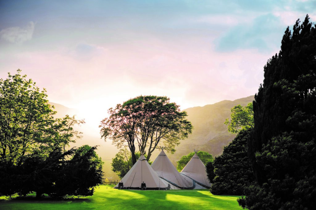 Giant Hat Teepee Hire Lake District, Cumbria, Northumberland and Scotland