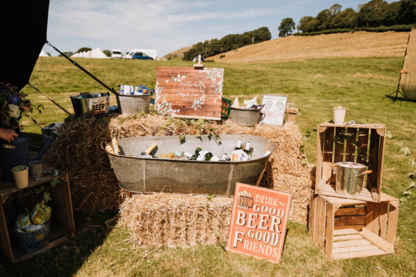 eco friendly - drink cooler - ice bucket - drinks bucket - hay bales