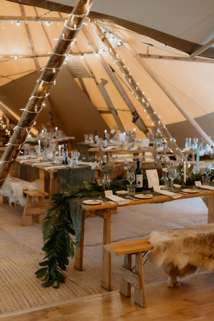 Tipi Tents Interior Ideas. Autumn Wedding Ideas. Wedding Hire Scotland
