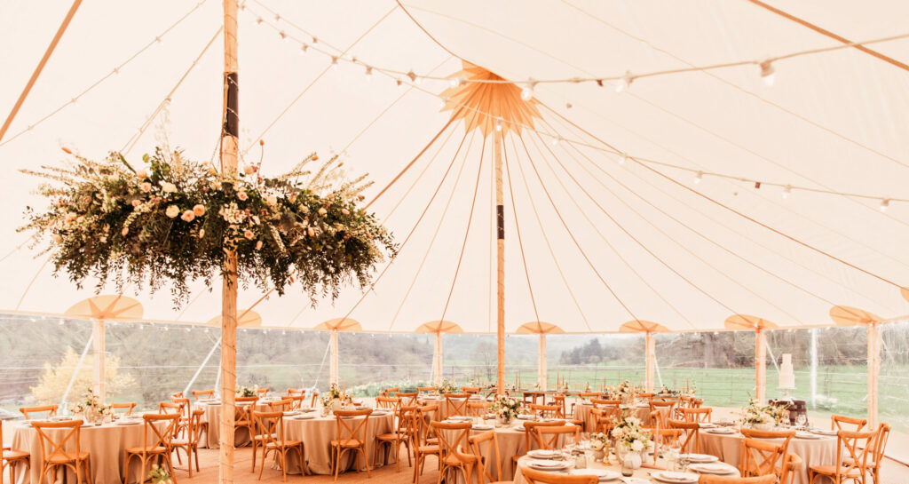 Elegant Wedding Marquee. Original Marquee Ideas. Marquee Hire Lake District, Cumbria, Northumberland and the North East