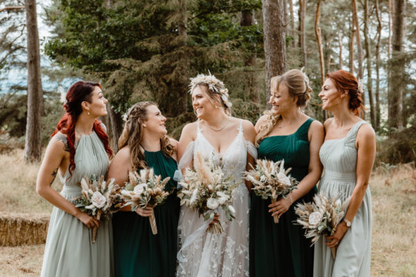 forest wedding Cumbria - bridesmaid wedding dresses - fairy-tale wedding - magical forest wedding
