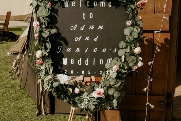 Welcome Sign - Wedding Flowers - Wedding Florist