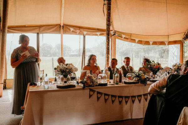 Top Table - Tipi Tent - Marquee Wedding