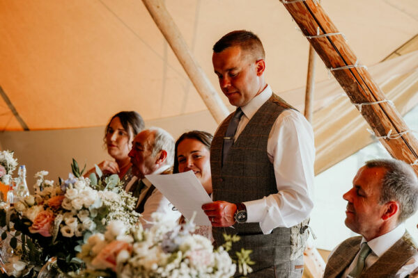 Wedding Speeches - Top Table - Tipi tent