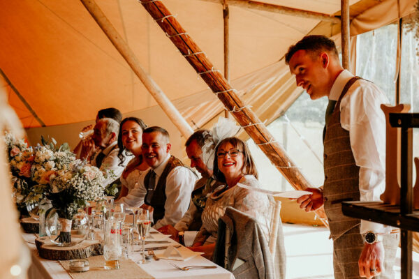 Wedding Speeches - Tipi Tent Wedding Venue Bower House Inn, Lake District Wedding