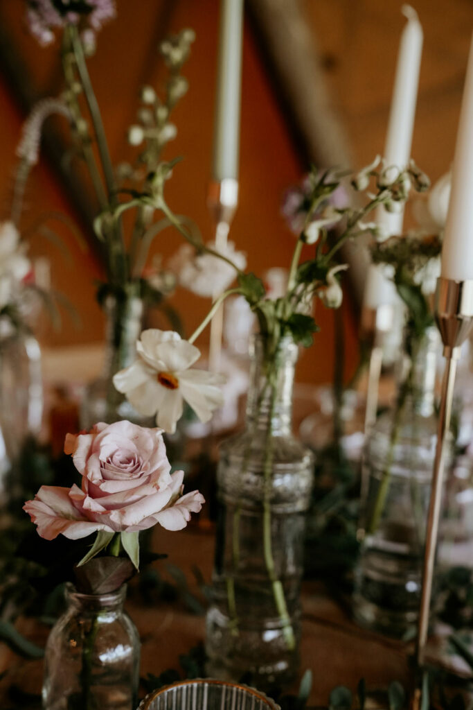Tipi flower inspiration - Beautiful Tipi wedding decorations. Floral tablescape Created by wedding florist Winter and the Willows
