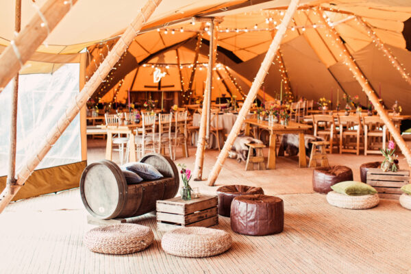 Light and bright tipi - clear tipi panels - light and airy - Tipi light - Are tipis dark?