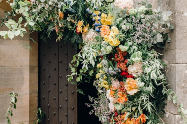 Cumbria wedding - Wedding floral arch
