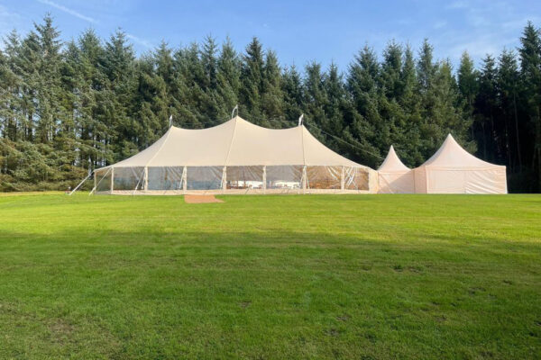 Sailcloth Marquee in the Lake District - Woodland Wedding Venue in the Sunshine