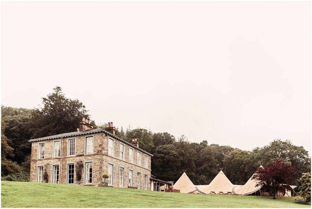 Silverholme manor wedding hire. Luxury wedding venues Lake District. Lake District wedding. Tipi hire in Cumbria