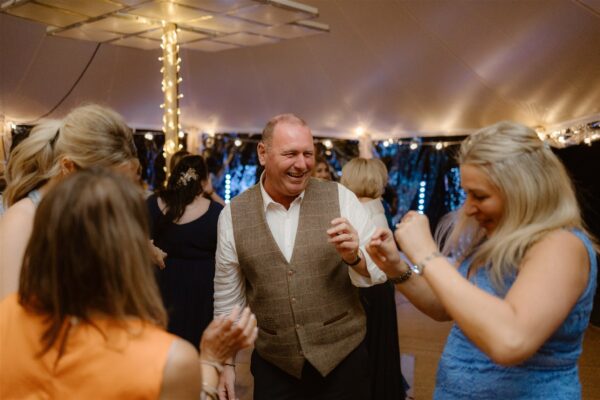Dancing Time! Twinkly Lights in the Sailcloth Marquee - Sailcloth Tent Hire Cumbria and Lake District