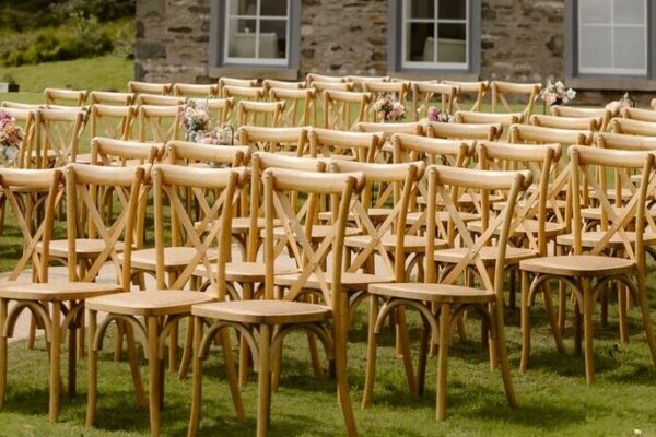 Outdoor Ceremony in the lake district, Furniture Hire in the Cumbria. Chair Wedding Hire Cumbria, Northumberland, Scotland and Lake District