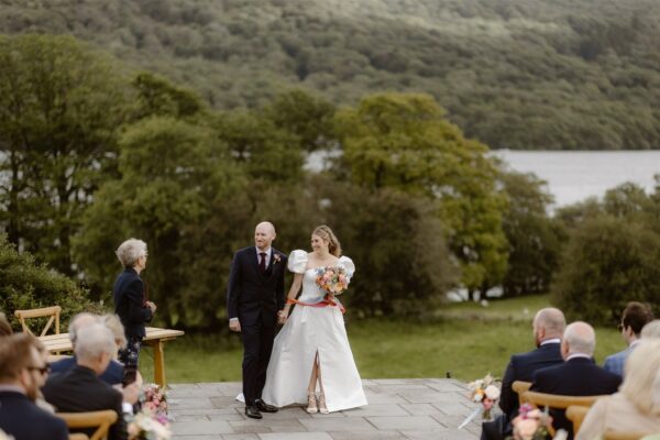 Just Married - Outdoor Wedding Ceremony for Sailcloth Marquee, Lake District Wedding