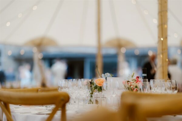 Twinkly Lights in the Sailcloth Marquee Cumbria, Lake District Wedding in a Sailcloth Tent