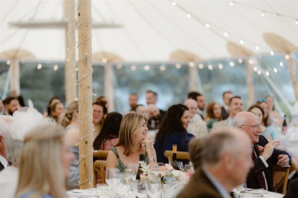 Light bright and airy Sailcloth marquee, Sperry style tent available to hire in Lake District, Cumbria, Northumberland and Scotland