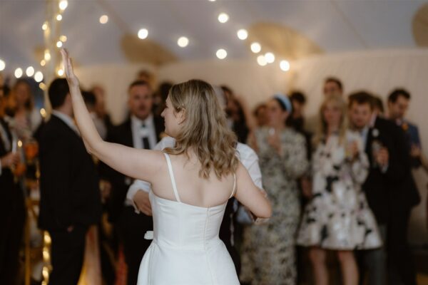 Dancing Time! Twinkly Lights in the Sailcloth Marquee - Sailcloth Tent Hire Cumbria and Lake District