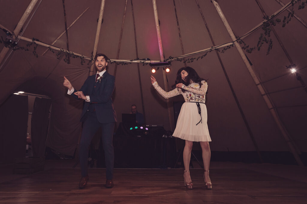 First dance ideas! Making a fabulous performance for their tipi wedding at Low House Armathwaite